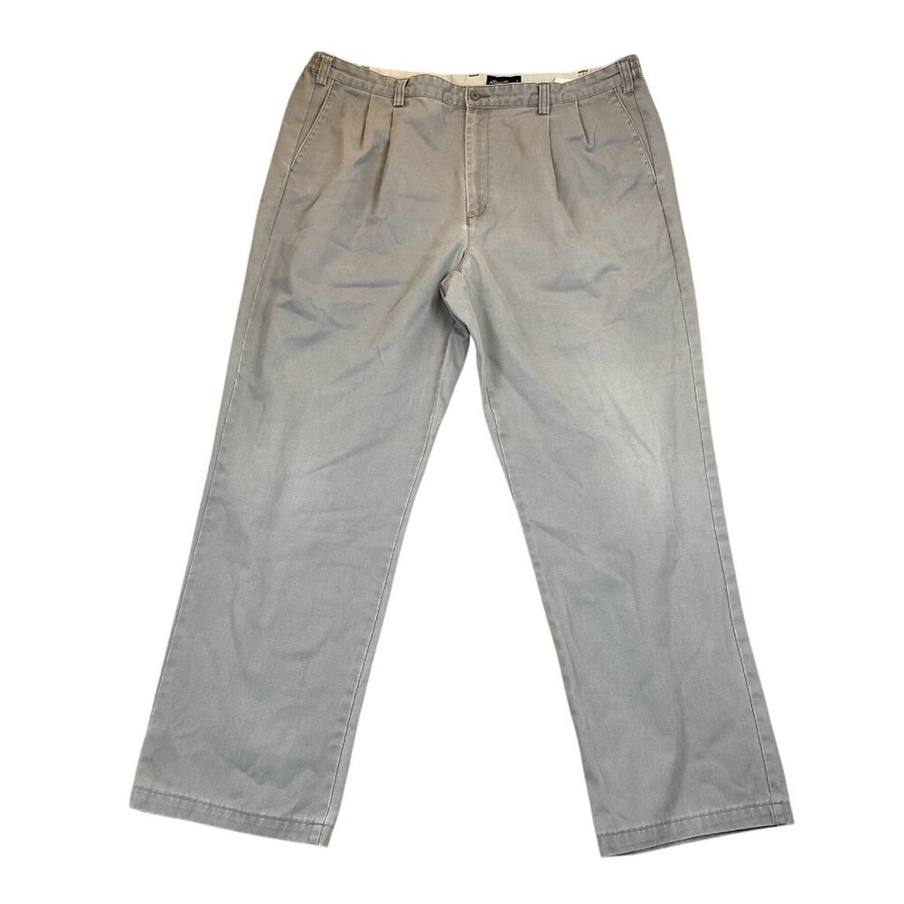 Eddie Bauer Men's Chino Pants Size 44 Vintage Gray Straight Casual Travel